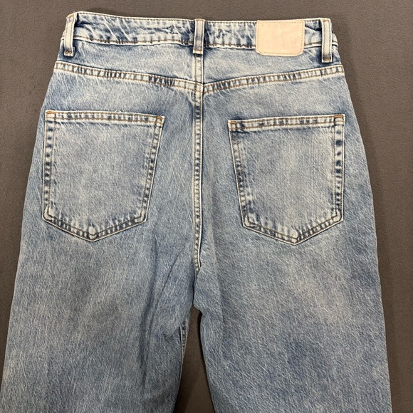 Zara Slim Flare Fit Jeans High Rise Full Length Split Comfort Size US 6 - Picture 8 of 9